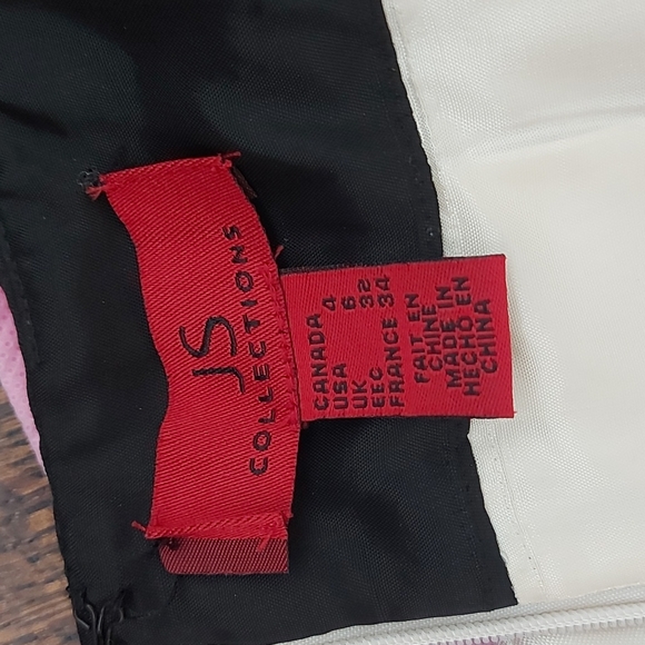 Black and White Prom Dress with Bow - Picture 5 of 8